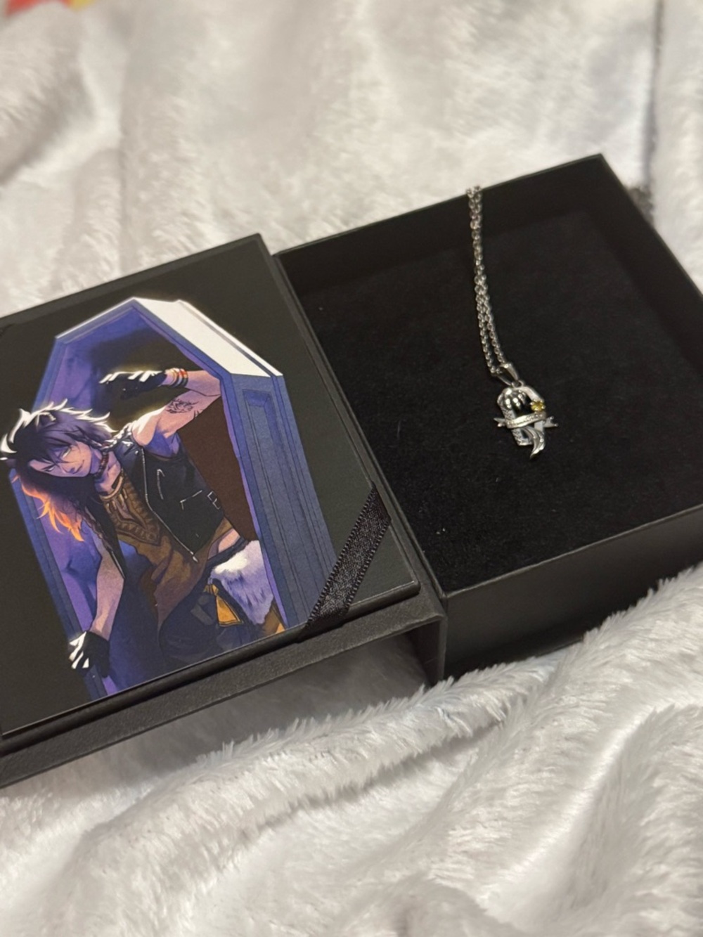 Disney Twisted Wonderland Savanaclaw Coffin Silver Pendant Necklace Jewelry